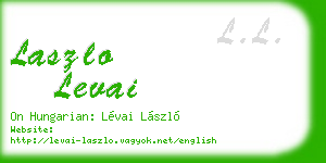 laszlo levai business card
