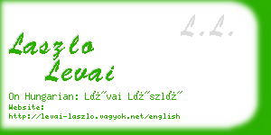 laszlo levai business card